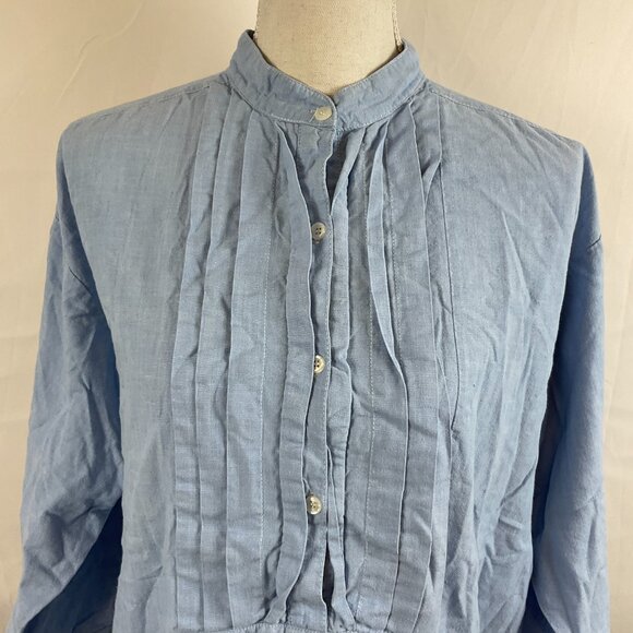 Victoria's Secret Vintage Night Shirt S Blue Chambray Boyfriend Shirt - Picture 3 of 12